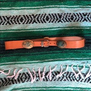Vintage Leather Concho Belt